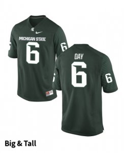 Men's Michigan State Spartans NCAA #6 Theo Day Green Authentic Nike Big & Tall Stitched College Football Jersey IZ32R51QJ